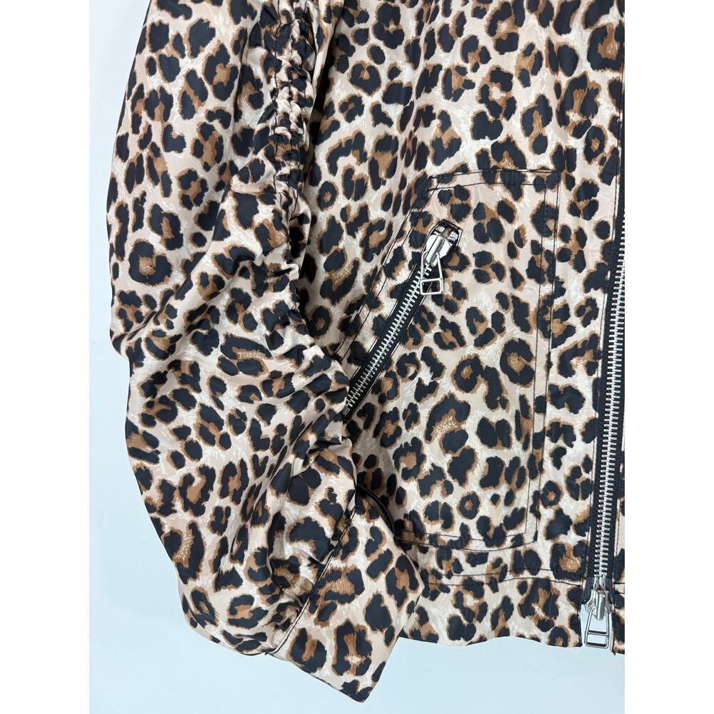 Veronica Beard Sibila Leopard Print Anorak Jacket Brown Multi Size S Hooded - Picture 9 of 15